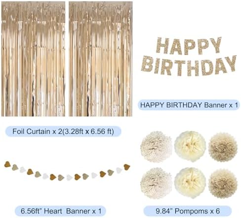 Birthday Decorations Glitter Happy Birthday Banner for Women Men Her 22nd 30th 40th 50th 60th Party Supplies - 22nd Her