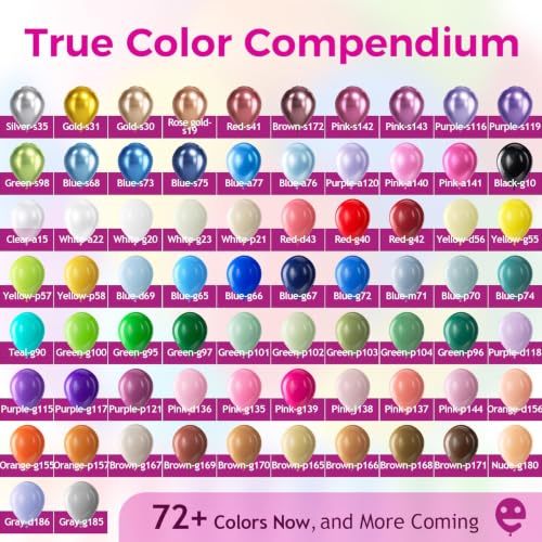 Multi Color Latex Balloons 12 Inch for Birthday Weddings Baby Shower Graduations Events Parties(100Pcs) - Rainbow