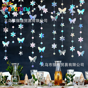 BARTHEW 3D Butterfly Paper Garland - Wedding Birthday Decor