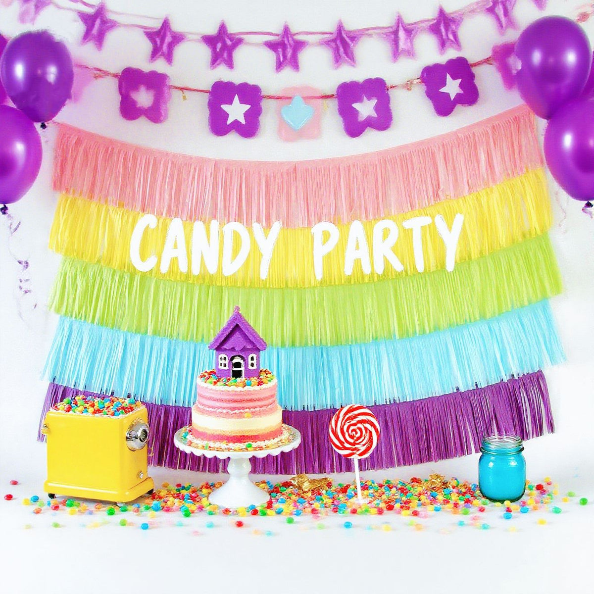 Paper Tassel Garland Banner, 190cm Tissue Tassel Streamers for Easter Birthday Wedding Baby Shower Party Decorations