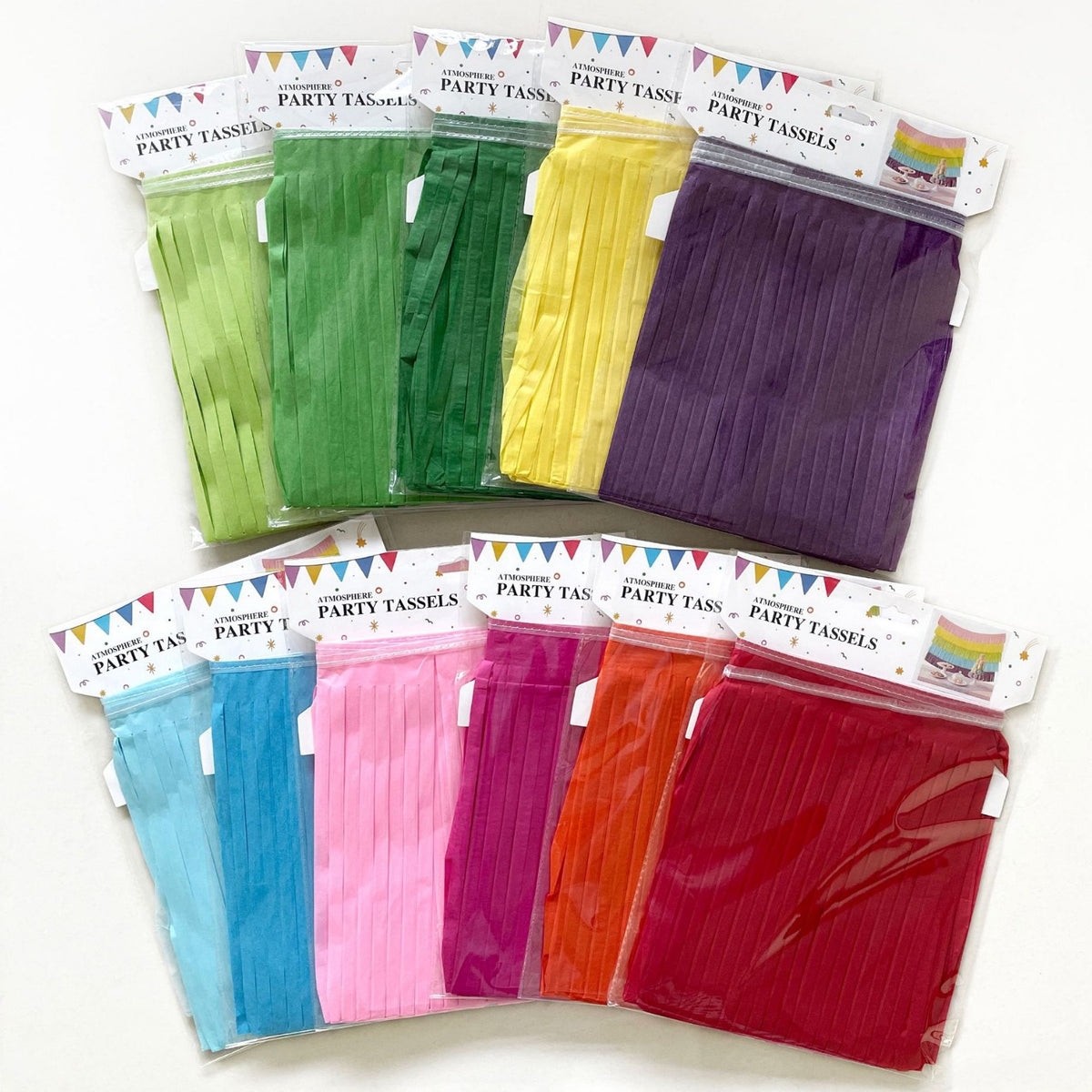 Paper Tassel Garland Banner, 190cm Tissue Tassel Streamers for Easter Birthday Wedding Baby Shower Party Decorations