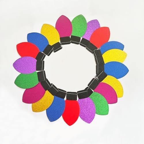 Christmas Light Shape Banner Colorful Glitter Paper Bulbs Banners for Tree