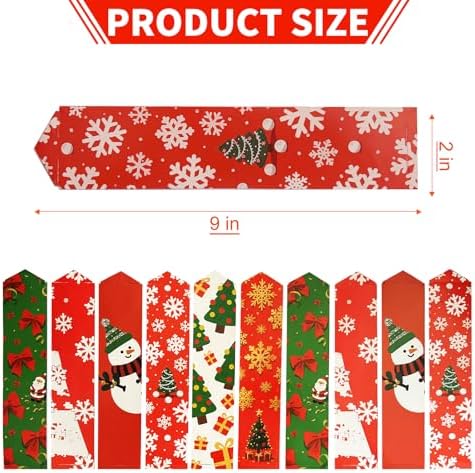 Christmas Paper Chain Strips Red Hanging Paper Chain Banner Garlands 300PCS