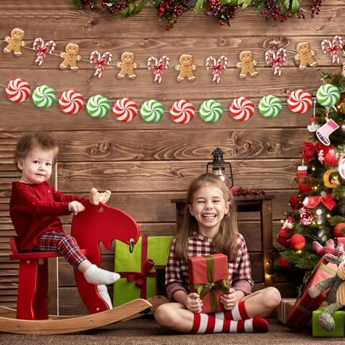 Gingerbread Christmas Decorations Paper Gingerbread Man Banner for Wall