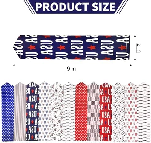 4th of July Paper Strips Blue Red Star Paper Chain Garland 300 Pcs