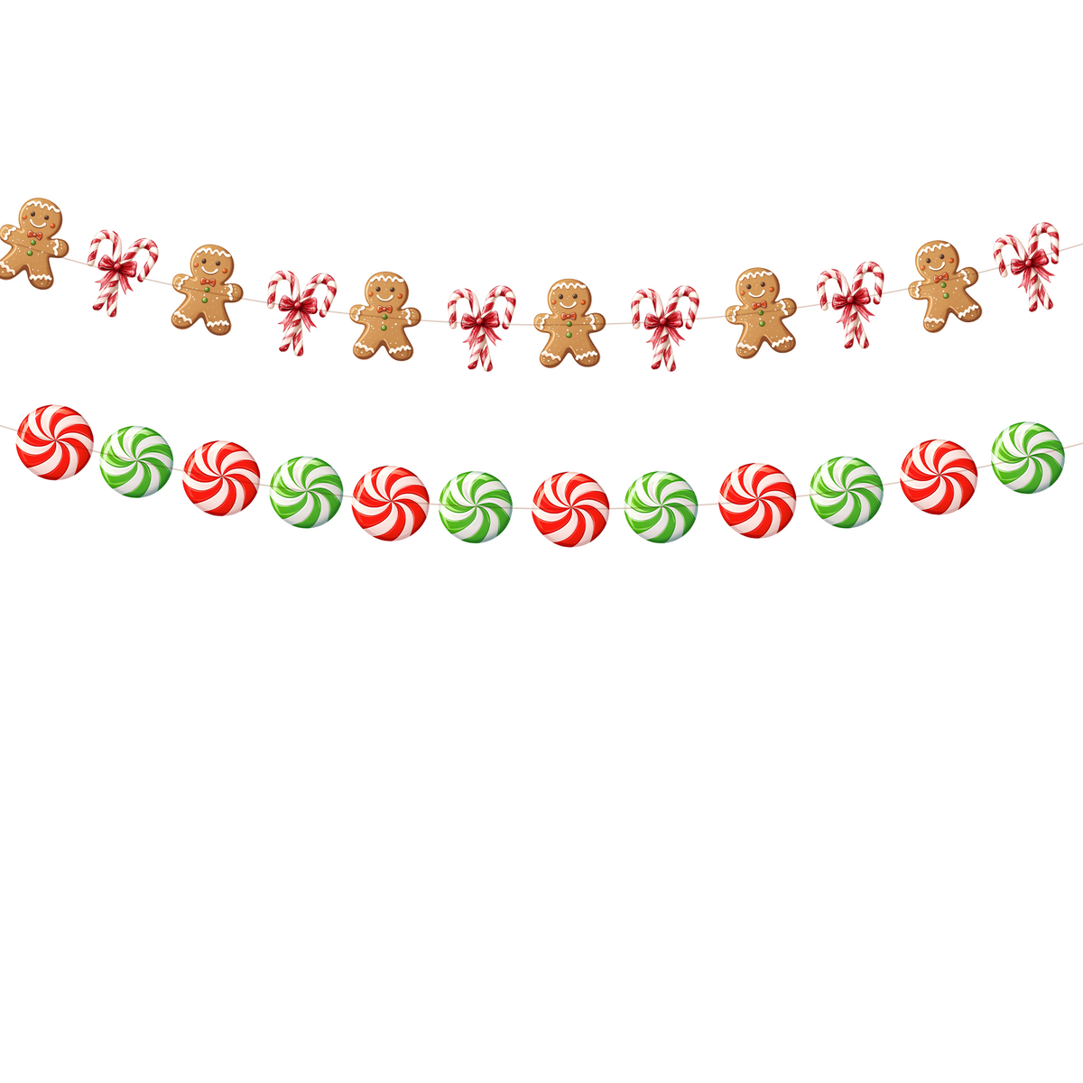 Gingerbread Christmas Decorations Paper Gingerbread Man Banner for Wall