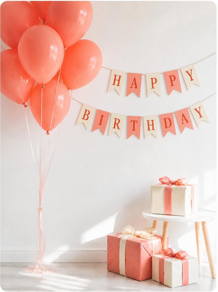 Birthday party room decor